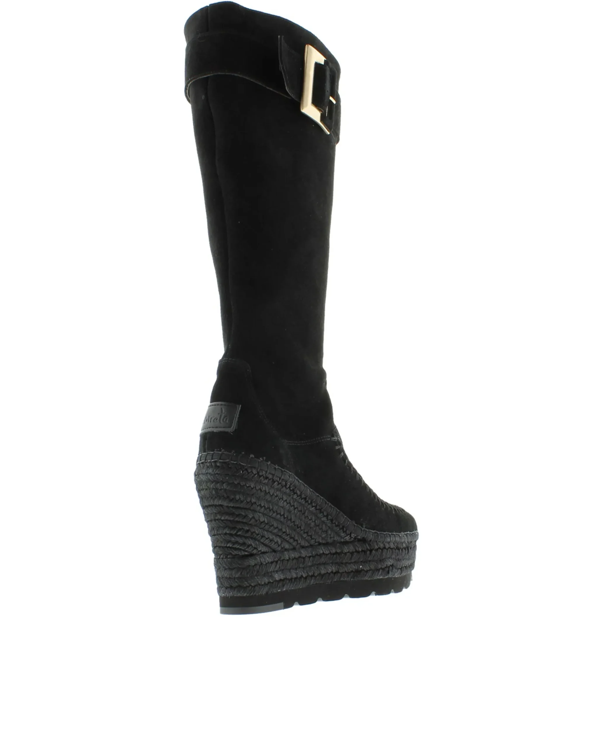 Bota alta en serraje negro Tilo 7