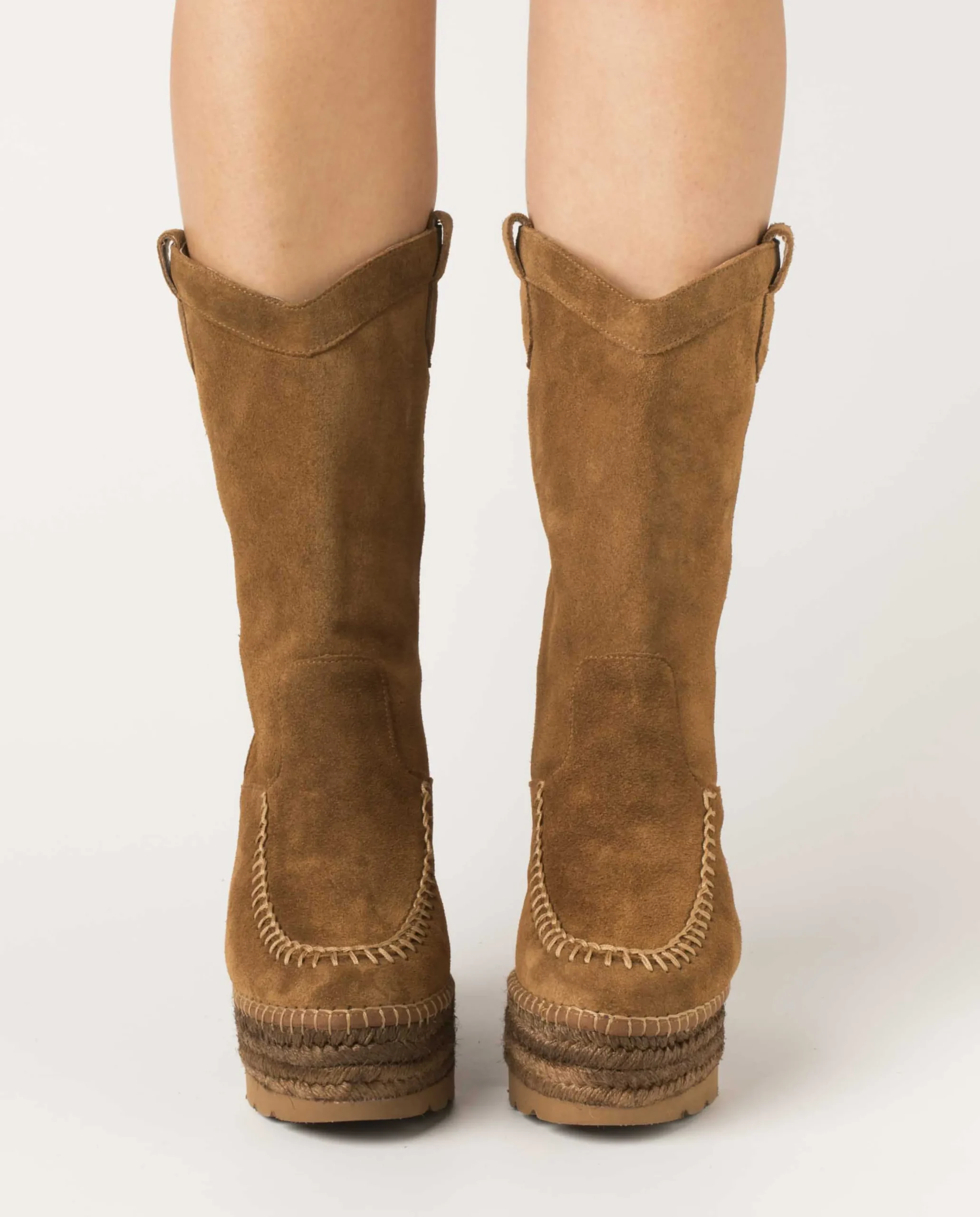 Bota Cowboy en serraje cuero oscuro Tilo 7
