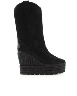 Bota Cowboy en serraje negro Tilo 7
