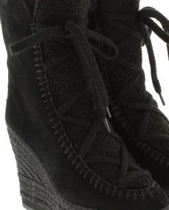 Botin borreguito en serraje negro Tilo 7