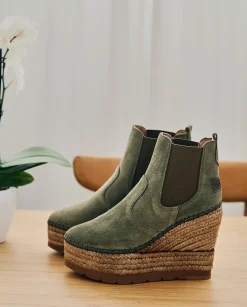 Botin Chelsea en serraje kaki Tilo 7