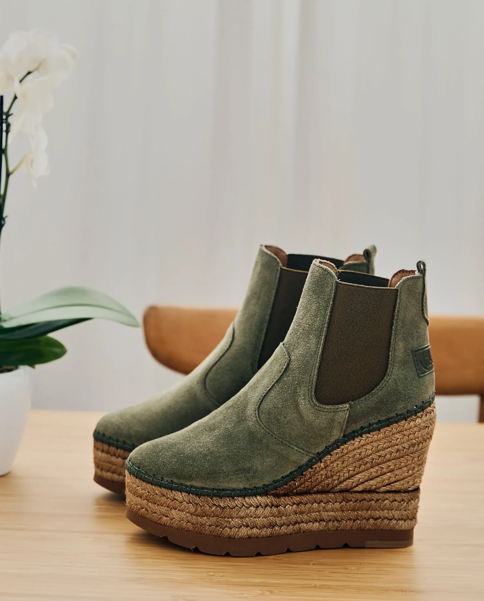 Botin Chelsea en serraje kaki Tilo 7