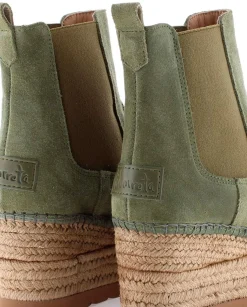 Botin Chelsea en serraje kaki Creta