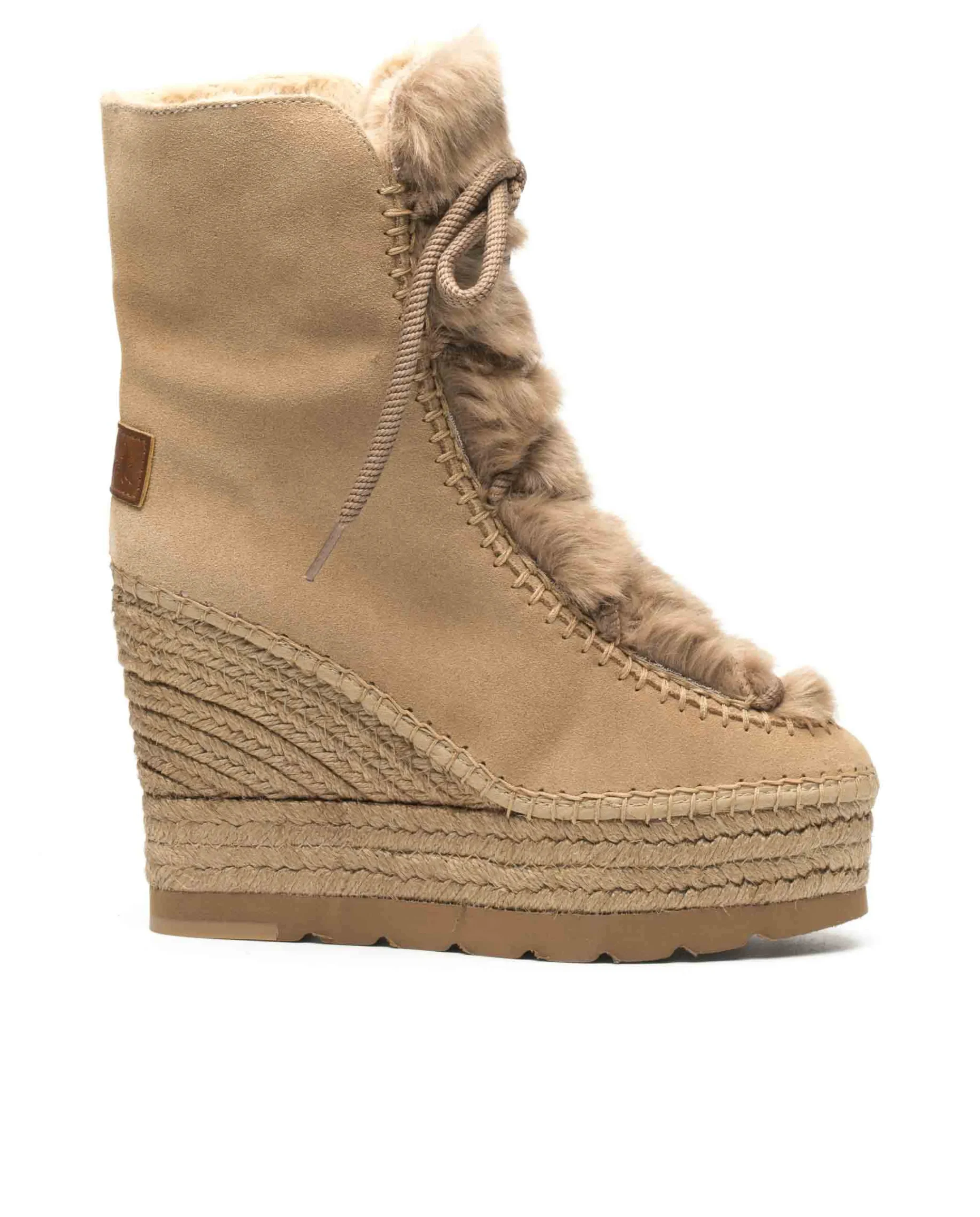 Botin de pelo en serraje nude Tilo 7
