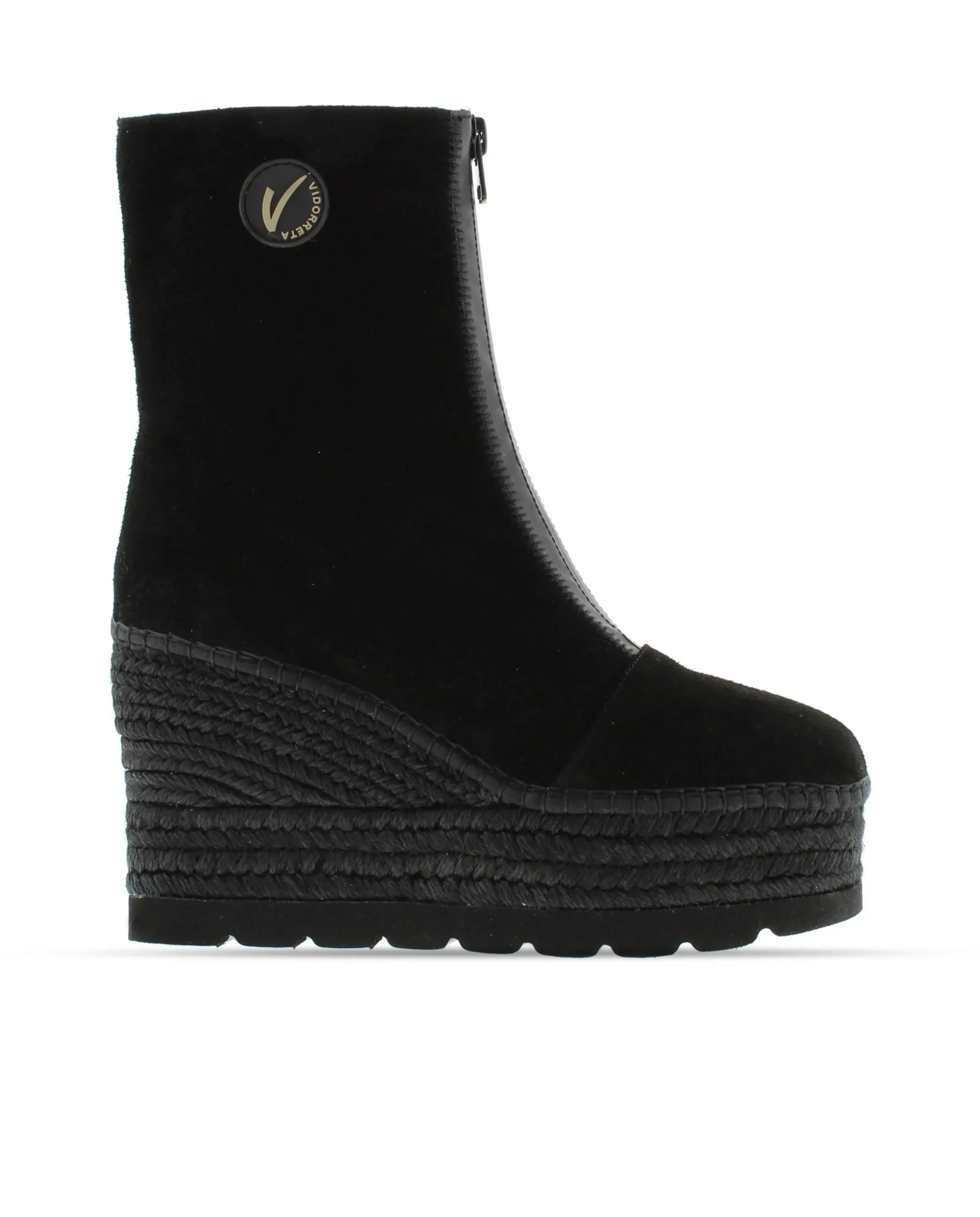 Botin en serraje negro Cuba
