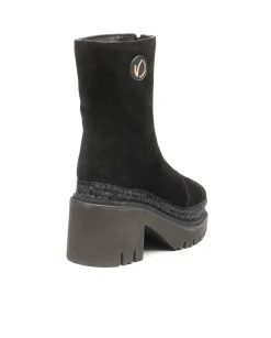 Botin en serraje negro Panteta