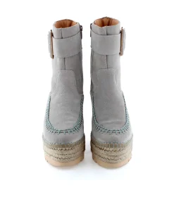 Botin hebilla en serraje gris Tilo 5