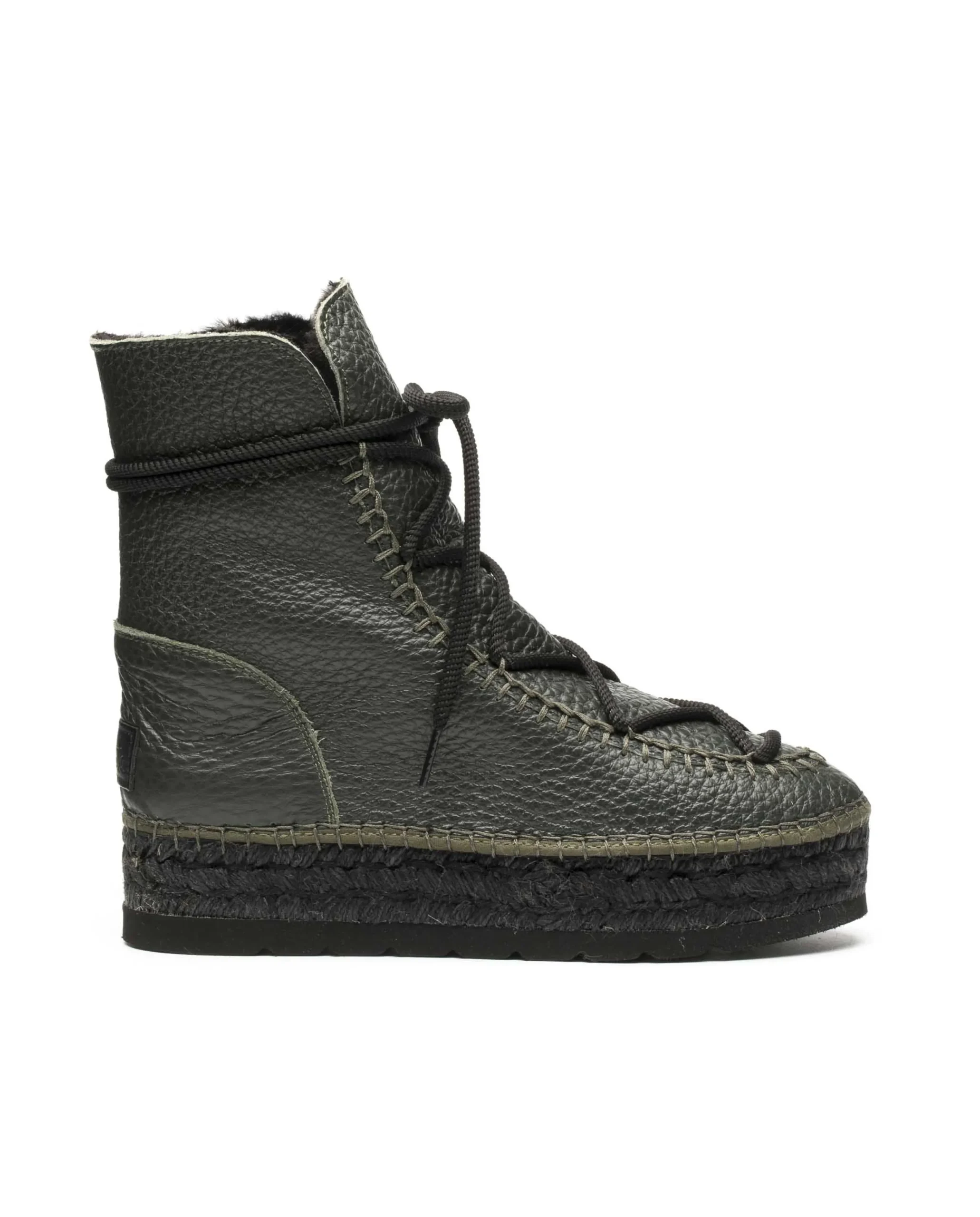 Botin plataforma en bost kaki Merce Doble