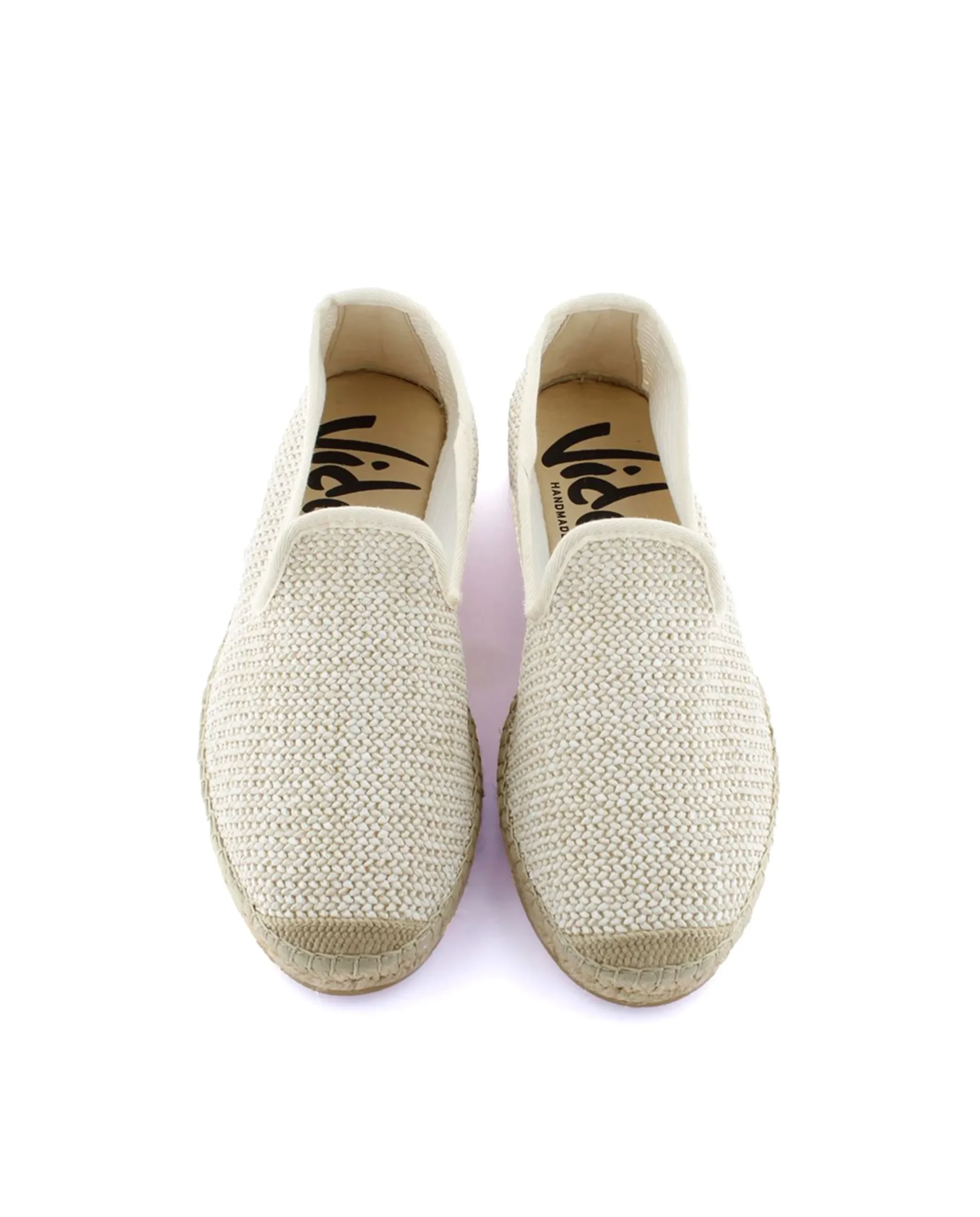 Slipper en rafia trenza crudo Borneo