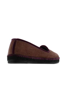 Slipper en terciopelo berenjena Pitiusa