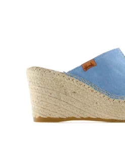 Zueco en serraje jeans Dominica